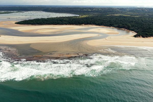Estuary meeting the Indian Ocean