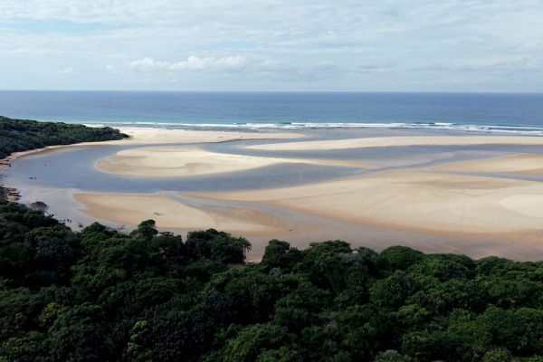 Kosi Bay estuary and sandbanks